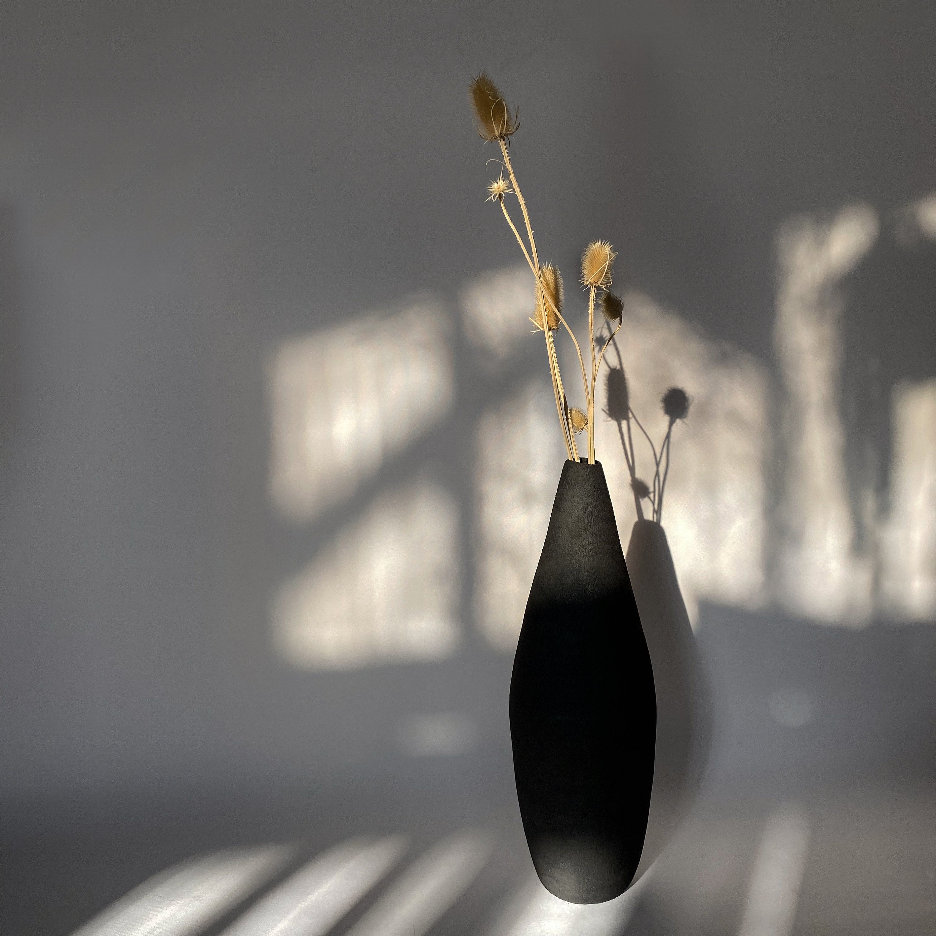 Tall ceramic vase black ceramic vase Etsy