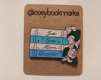 Variety of book themed pin badges