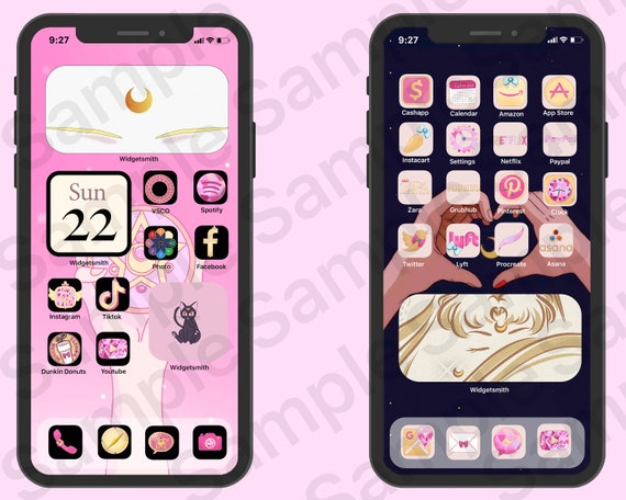 IOS 15 App Icons Pack Cute Kawaii Anime Pink Pastel Premium App Icons IOS  Homescreen Icons Icons Widgets iPhone Icon Pack anime icon for ios