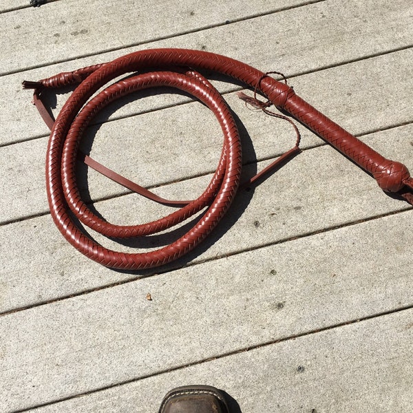 Coups de fouet kangourou véritables en cuir, taille de 3 à 12 pieds de long, 12 tresses, cuir robuste