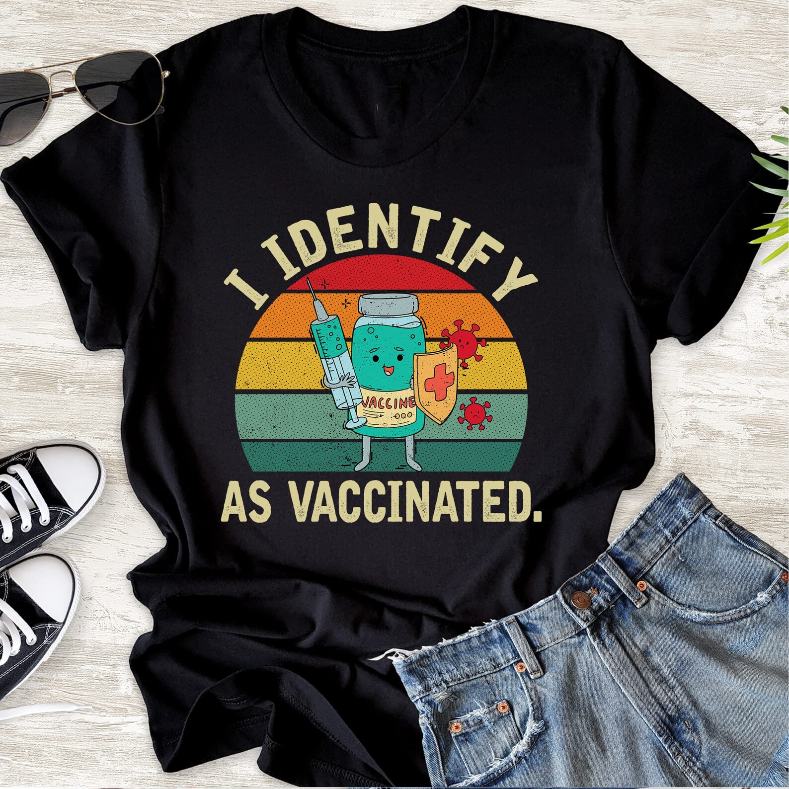 identify as vaccinated tshirt