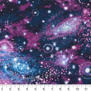 Outer Space and Beyond Stars Cotton Fabric - 1/2 Yard