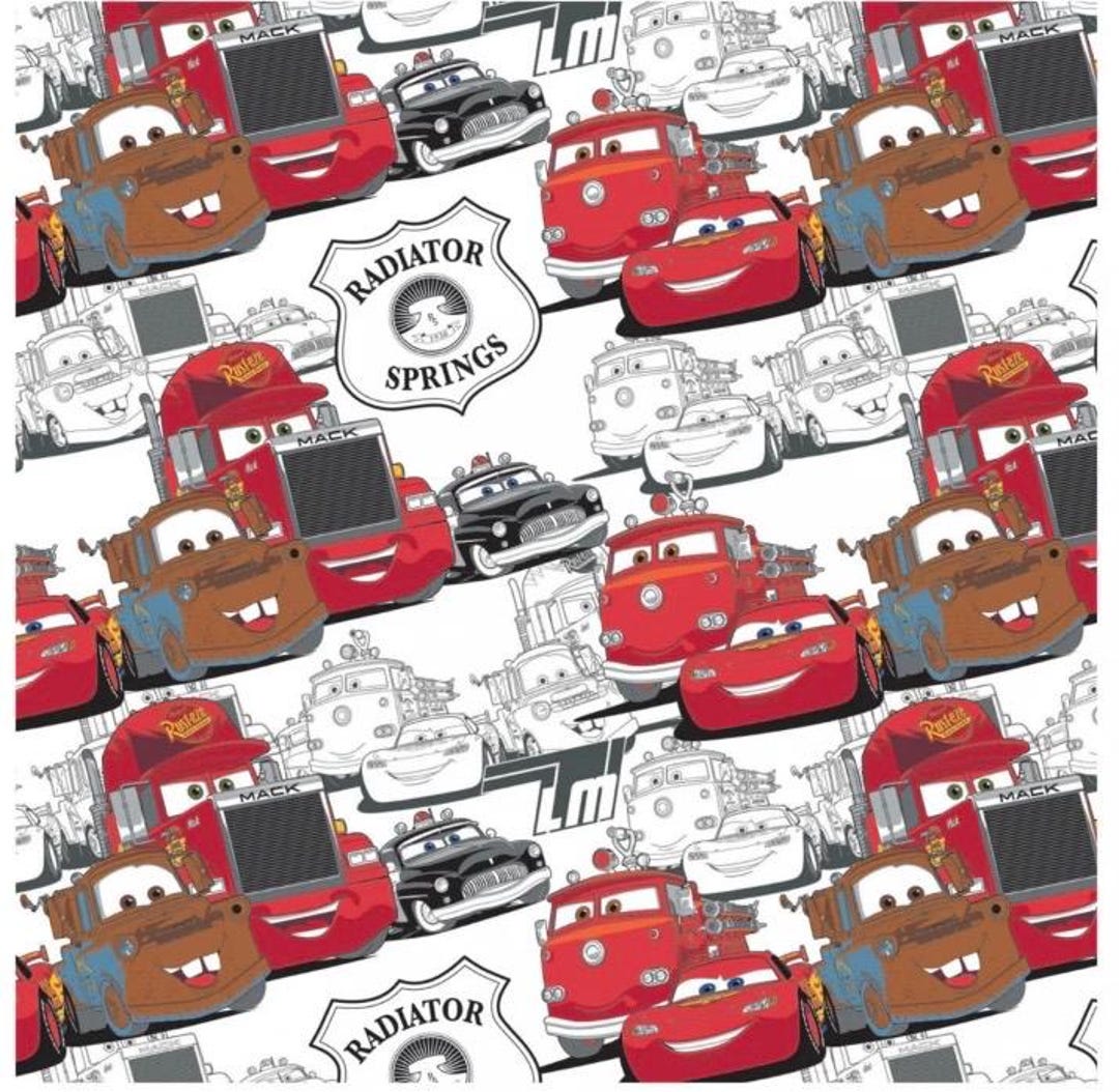 Radiator Springs Rug Disney Cars Radiator Springs Cotton Fabric - 1/2 Yard - Etsy