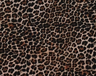 Katoenen stof met jachtluipaardprint 1/2 werf