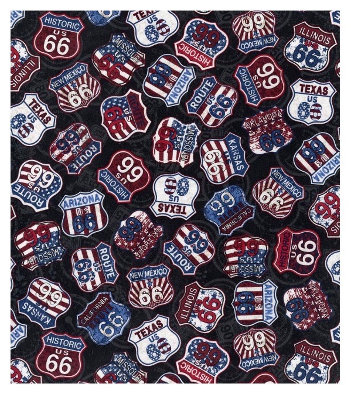 Order 66 Patch Route 66 Patches on Black Fabric 1/2 Yard - Etsy