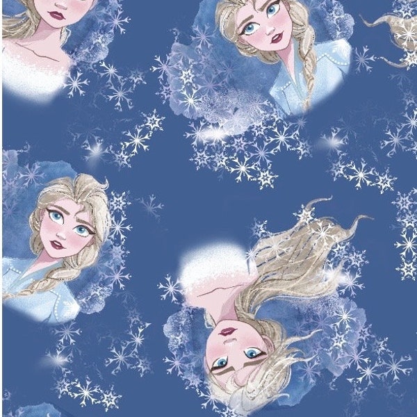 Disney Frozen 2 Elsa Toss Cotton Fabric 1/2 Yard