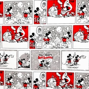 Mickey & Minnie Love Affair Tkanina bawełniana - 1/2 jarda