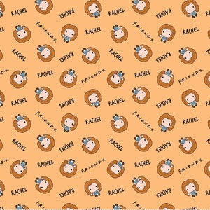 Friends Cotton Fabric Rachel Toss 1/2 Yard