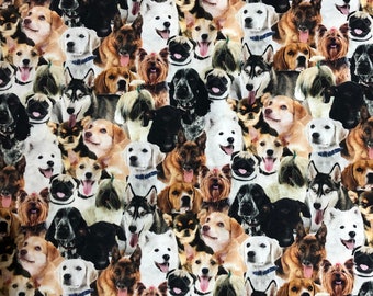 Tela de algodón Bunch of Dogs, 1/2 yarda