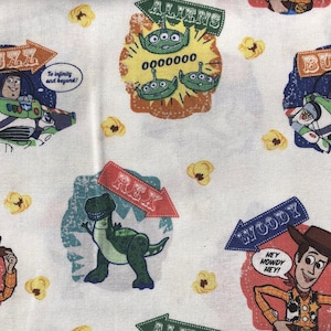 Disney Toy Story Woody and friends Fabric 100% Cotton 1/2 Yard