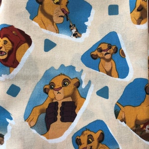 Disney Lion King Mufasa and Simba Fabric 100% Cotton 1/2 Yard