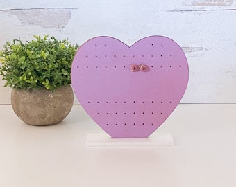 Earring stand, heart earring holder, personalized jewelry display, acrylic earring stand, jewelry organizer, earring display, jewelry tree