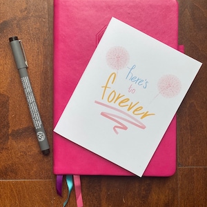Um brinde para sempre, cartão de noivado, cartão de melhor amigo, cartão de casamento, cartão de casamento fofo, cartão de noivado, presente de noivado, cartão de casamento engraçado