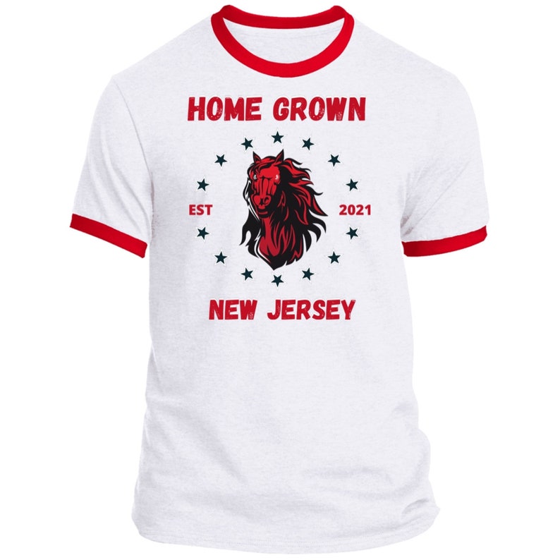 Home Grown New Jersey T-Shirt Garden State T-Shirt NJ T-Shirt Red T-Shirt