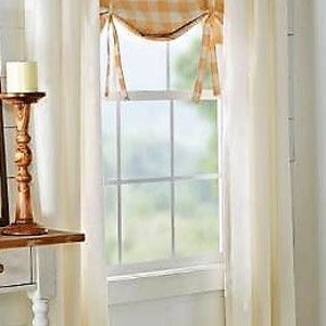 FarmHouse 84 Inch Long Cream / White Premium Cotton Unbleached Muslin Curtain Panels USA image 2