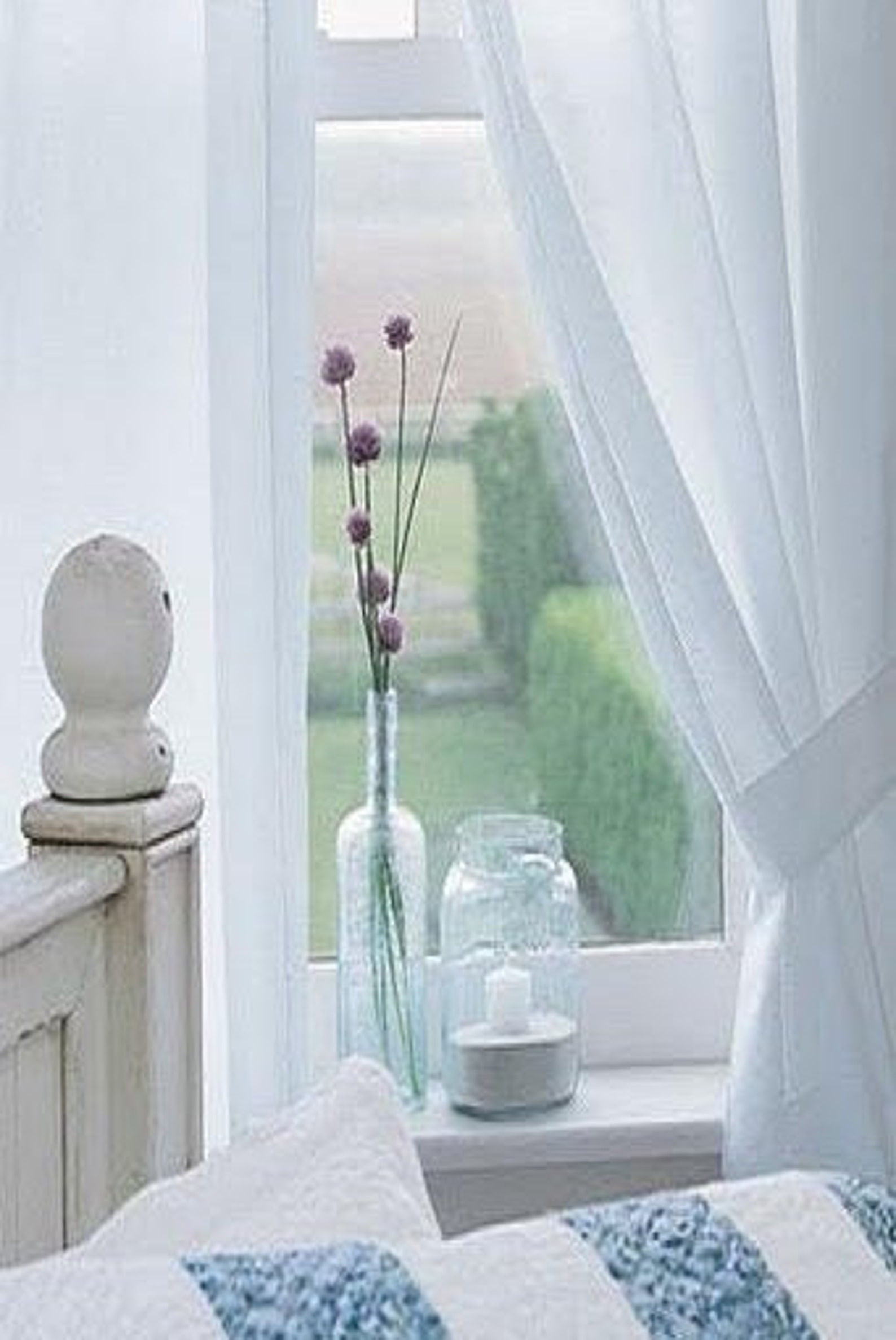 Farmhouse 36 Inch Premium Cotton White Muslin Curtain Panels Etsy