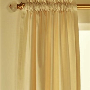 FarmHouse 84 Inch Long Cream / White Premium Cotton Unbleached Muslin Curtain Panels USA image 3