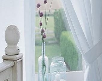 FarmHouse 72 Inch Long Cream / White Premium Cotton Unbleached Muslin Curtain Panels USA