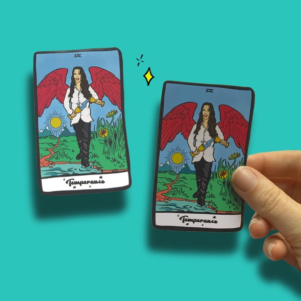 ALANIS MORISSETTE Sticker | Stickers Tarot | de tarot TEMPERANCE | Autocollant en vinyle | Sticker pour ordinateur portable | Stickers bouteille d'eau | Cadeau | Marchandise