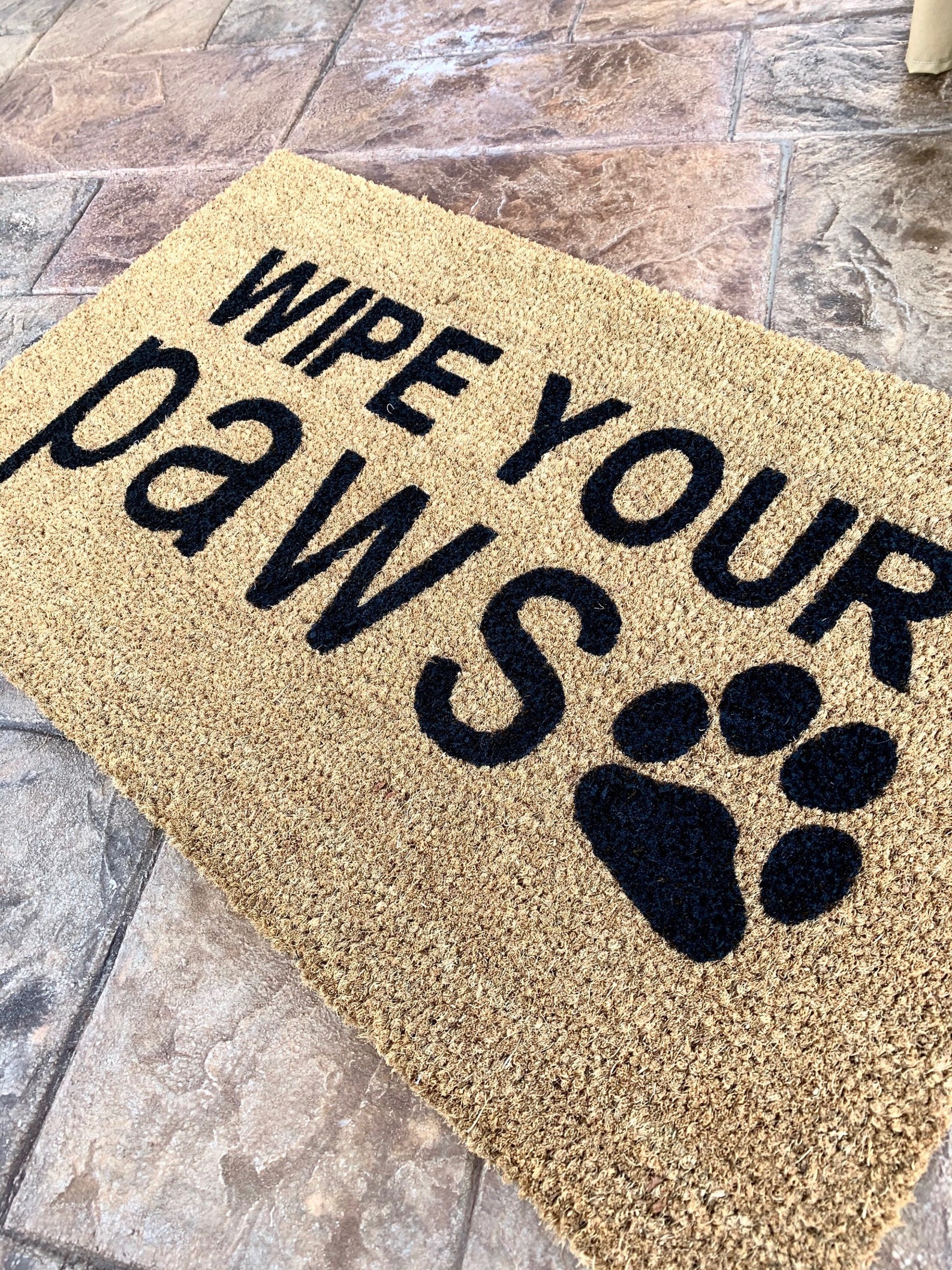Wipe Your Paws Mat Personalized Doormat Housewarming Etsy UK