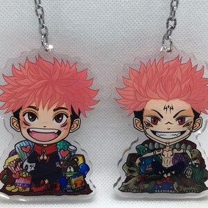Yuji/Sukuna Double-Sided Acrylic Charm