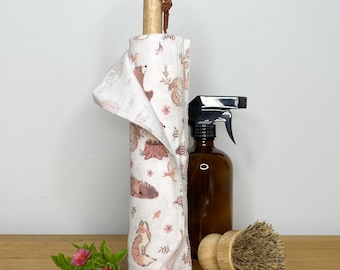 Reusable Unpaper Towels (woods), Eco Friendly Zero Waste Paper Towel Alternative