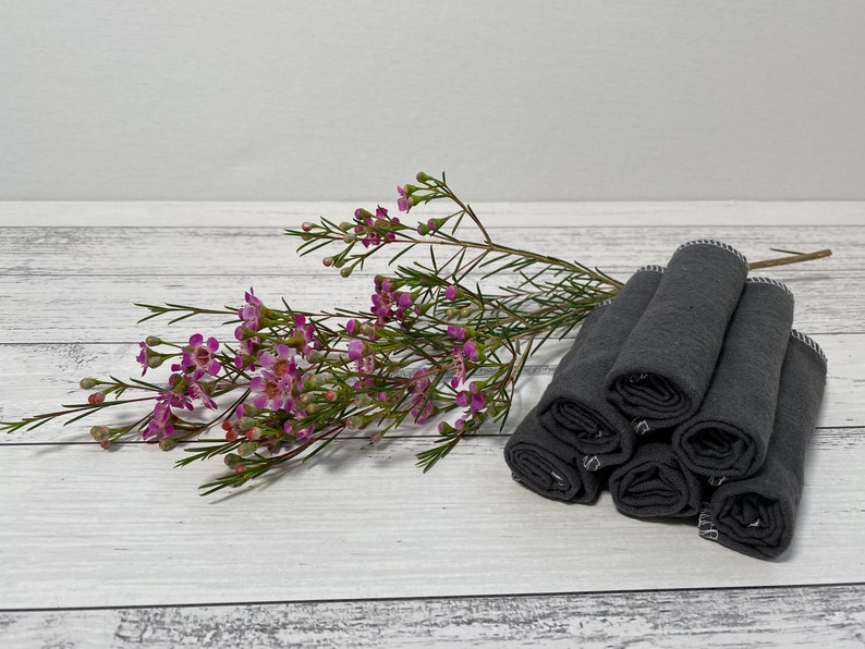 Reusable Unpaper Towels dark Grey, Eco Friendly Zero Waste Paper Towel