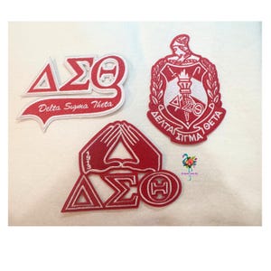 Delta Sigma Theta 3&quot; Iron-On Embroidered Patches