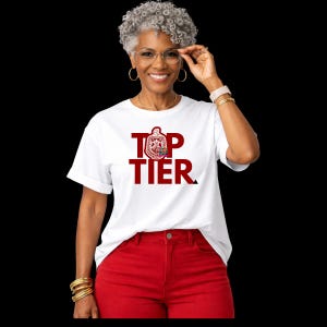 Delta Sigma Theta Shirt | Black History Shirt | Sisterhood Shirt | Top Tier DST Tee | Sorority Apparel | Delta Gift White Shirt/Red TT