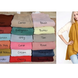 May include: A collection of 18 fabric swatches in various colors, including amber, camel, blush, clay, evergreen, butter, vivi green, grey, tan, peach pink, coral, rose, mustard yellow, cream, midnight, lavender, cherry, and burgundy.