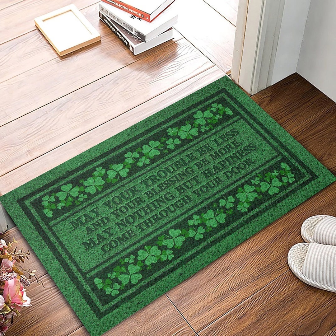 An Irish Blessing Doormat Shamrock Irish Home Decor May Your Etsy