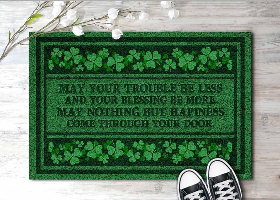 An Irish Blessing Doormat Shamrock Irish Home Decor May Your Etsy