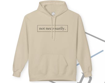 Minimalist Serif Design Fleece Hoodie: Unisex Comfort Jumper