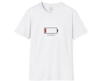Social Battery Critically Low Tee: Introvert Humor Shirt