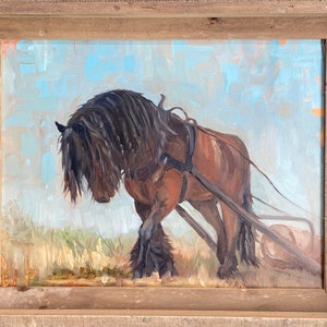 Draft Horse original oil painting