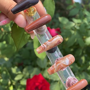 Brown Swirl Press on Nails