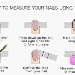 Glitter line art press on nails bild 5