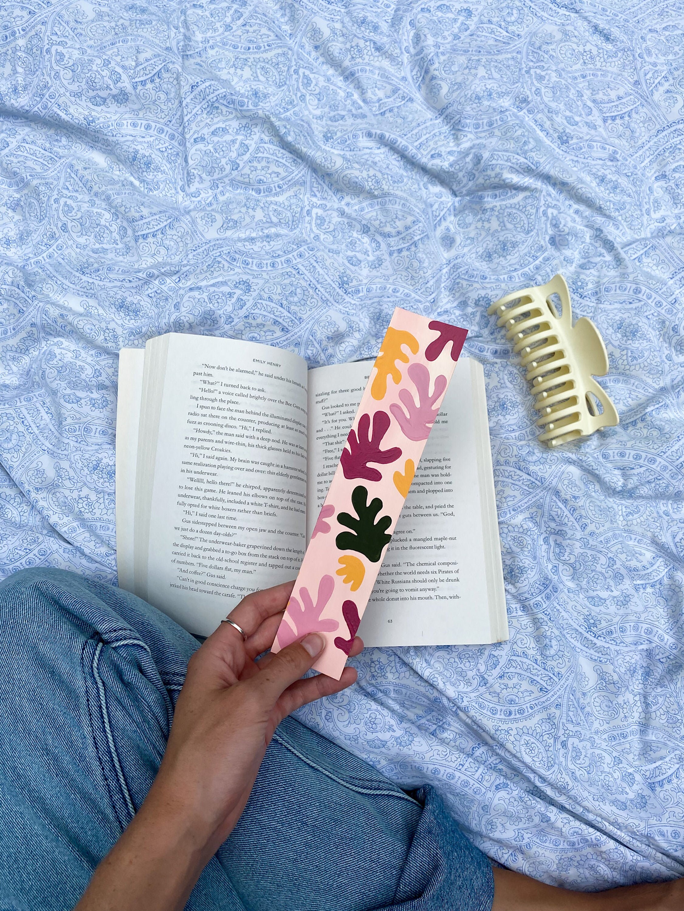 Fun shapes double sided bookmark minimalist bookmark Etsy