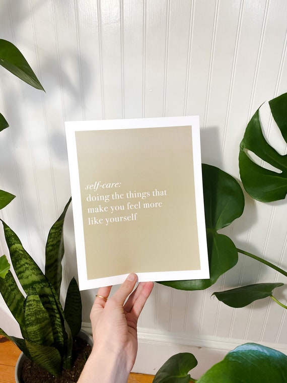 Self Care Print Self Care Quote | Etsy