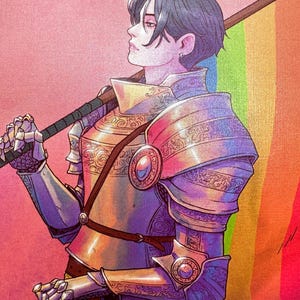 Pride Knight, Queer LGBTQ, postcard size print