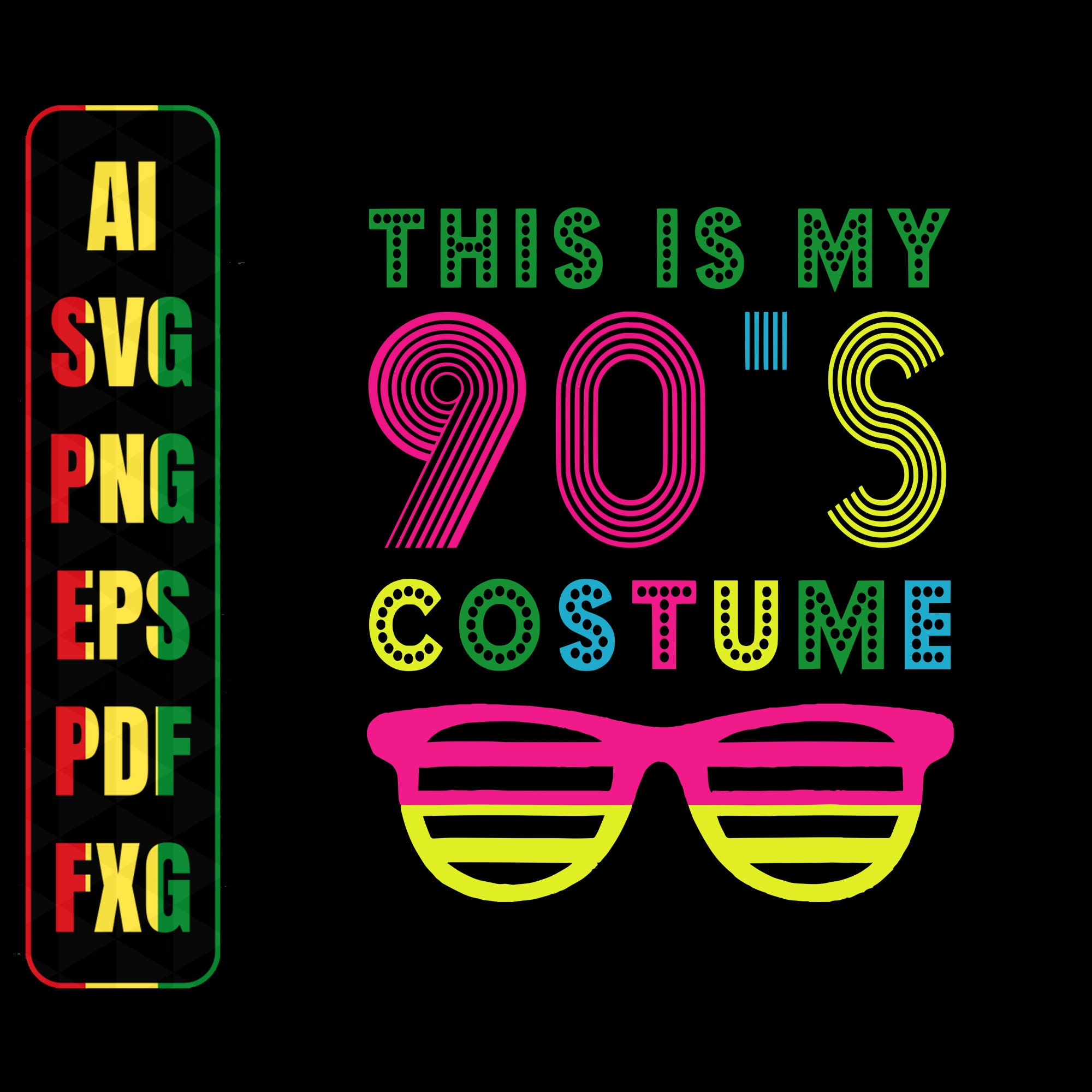 90s Party Svg Retro Vintage 90s Svg This Is My 90s Etsy