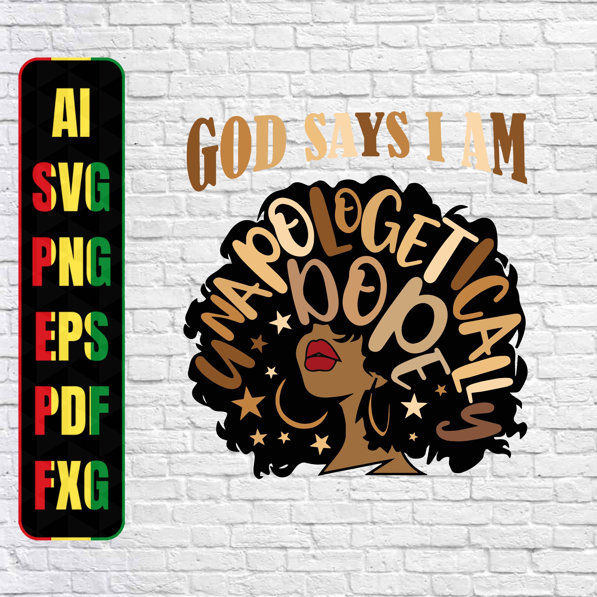 God Says I Am svg African American Black Queen svg Black | Etsy