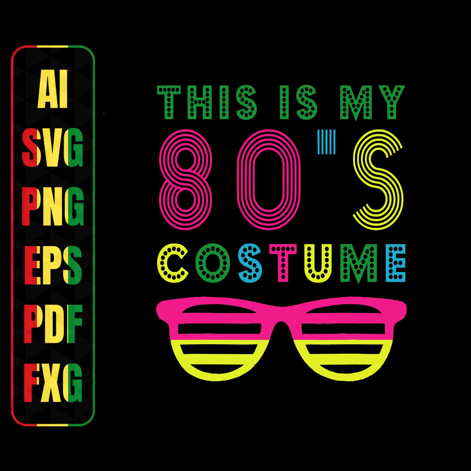 80's Party svg Retro Vintage 80s svg This Is My 80S | Etsy