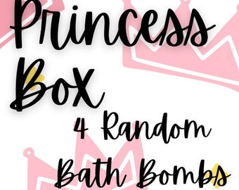 Princess Gift Box Set of Bath Bombs, Bath Bombs for Kids, Bath Bombs with Toys, Christmas gifts, Stocking Stuffers, Disney Bath Bombs