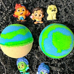 Luca Bath Bomb With Toy, Disney Bath Bombs, Surprise Bath Bombs, Birthday Gifts for Kids, Summer Activities