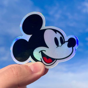 Pegatina de botella de agua, pegatina de Mickey Mouse, pegatina de Disney, pegatina de computadora portátil, pegatina de hidroflask, pegatina de bujo