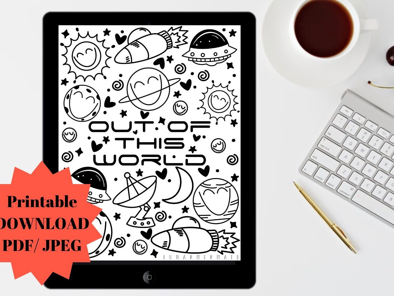 Space Coloring Pages Ipad Coloring Pages Printable Teacher - Etsy