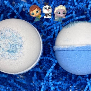 Frozen Bath Bomb, Anna and Elsa Gifts, Bath Bomb With Toy, Birthday Gifts for Kids, Stocking Stuffer, Christmas Gifts for Kids