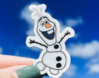 Pegatina de Olaf, pegatina de Disney, pegatina para botella de agua, pegatina para portátil, regalos de Navidad, regalos de Navidad, regalos de cumpleaños, pegatinas de Frozen