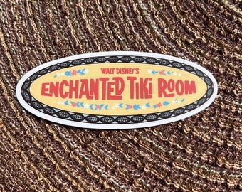 Enchanted Tiki Room Sticker, Disney Sticker, Stickers For Hydroflask, Stickers Laptop, Sticker for Book, Sticker for Cup, Bujo Journaling